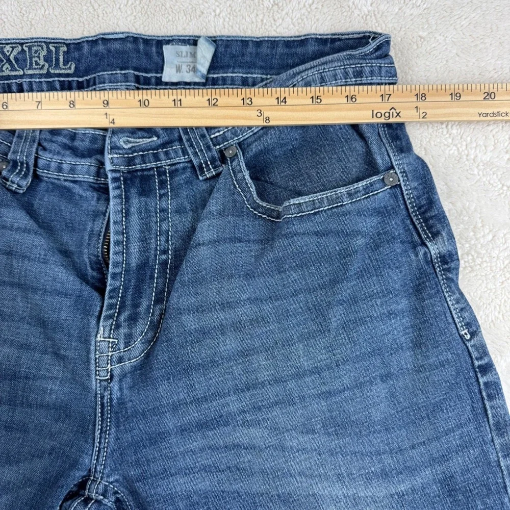 TK Axel Mens Jeans‎ Slim Boot Cut W34 Blue Denim Casual Everyday Wear